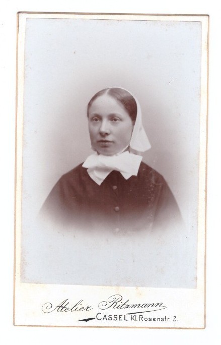 CDV Photo Circa 1900, Young Woman, Nurse, Cassel