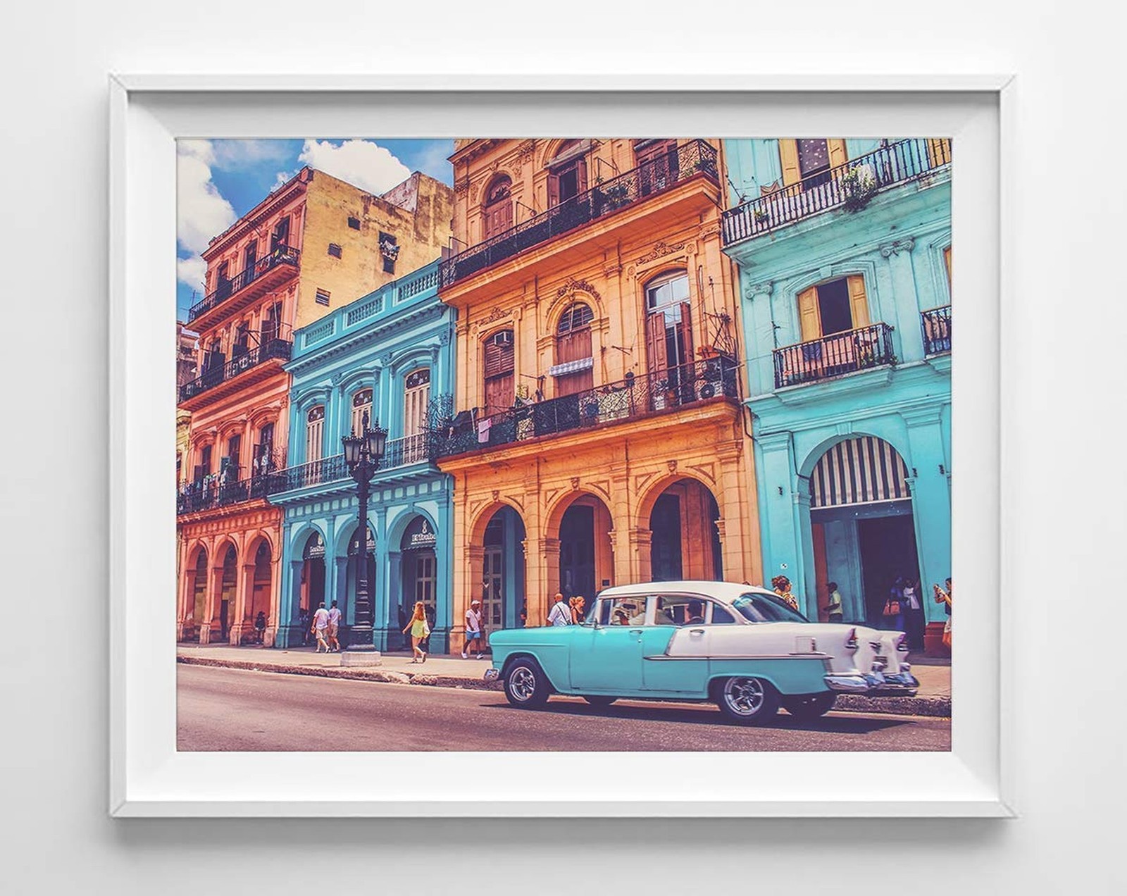 Vintage Vibrant Cuba Photography Photographic Prints, Set of 4, Unframed, Ant…