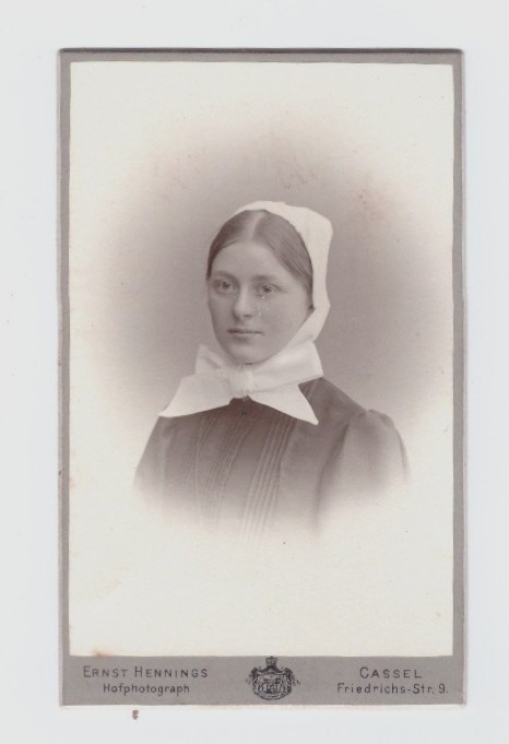 CDV Photo Circa 1900, Young Woman, Nurse, Cassel