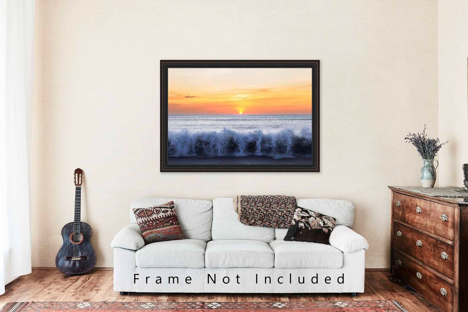 Outer Banks Photography Print: North Carolina Beach Sunrise Waves OBX NC Photo