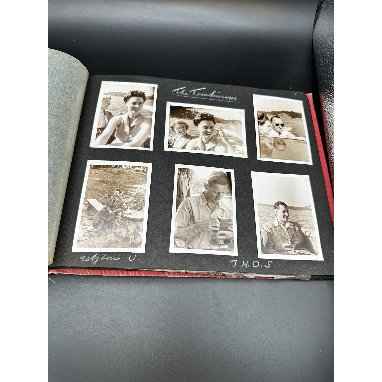 Antique Photo Album 1951 Post War Germany Sweden Portugal Travel Photographs JS