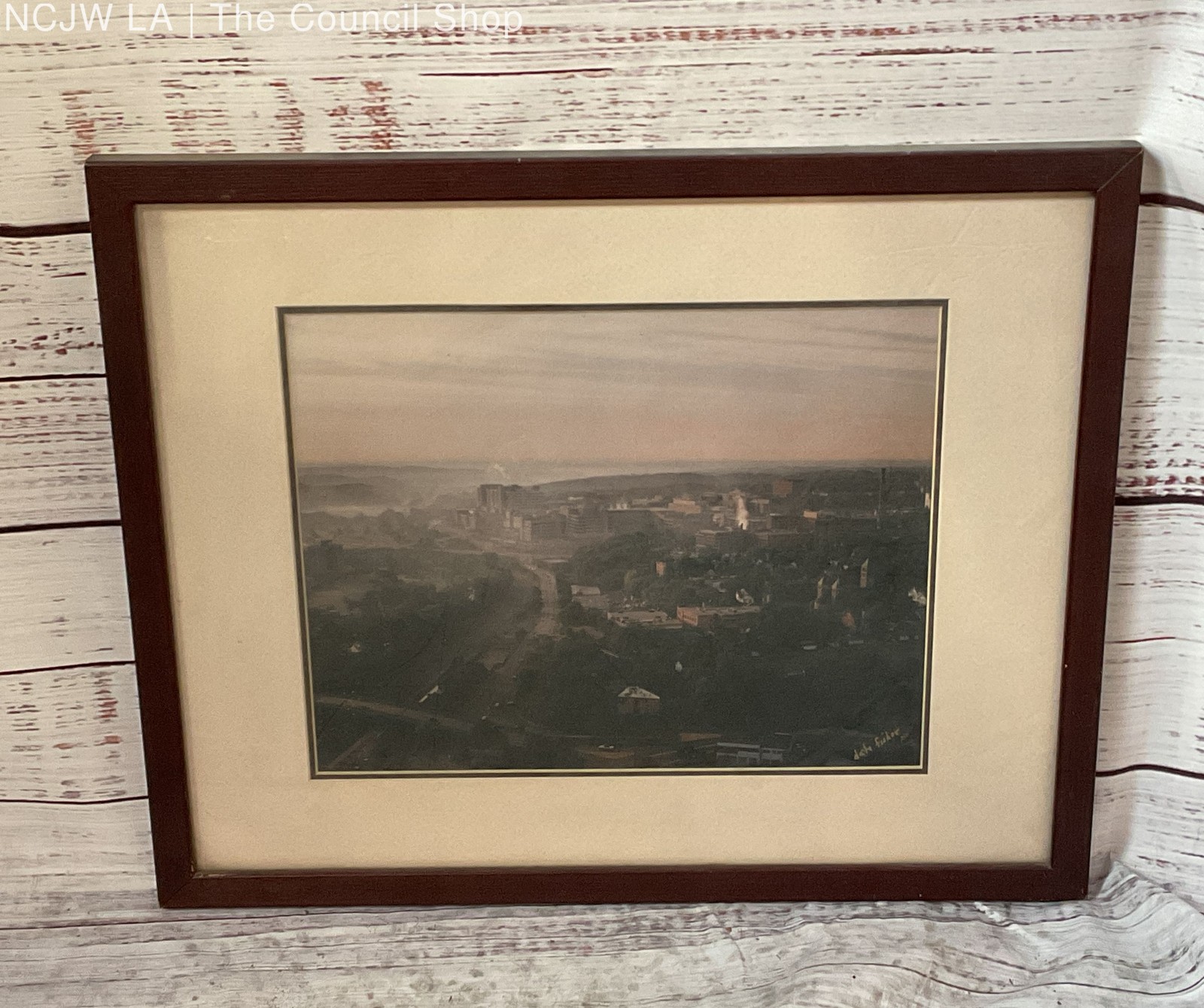 Cityscape Highway Heliphoto Framed Photograph Signed By Dale Fisher
