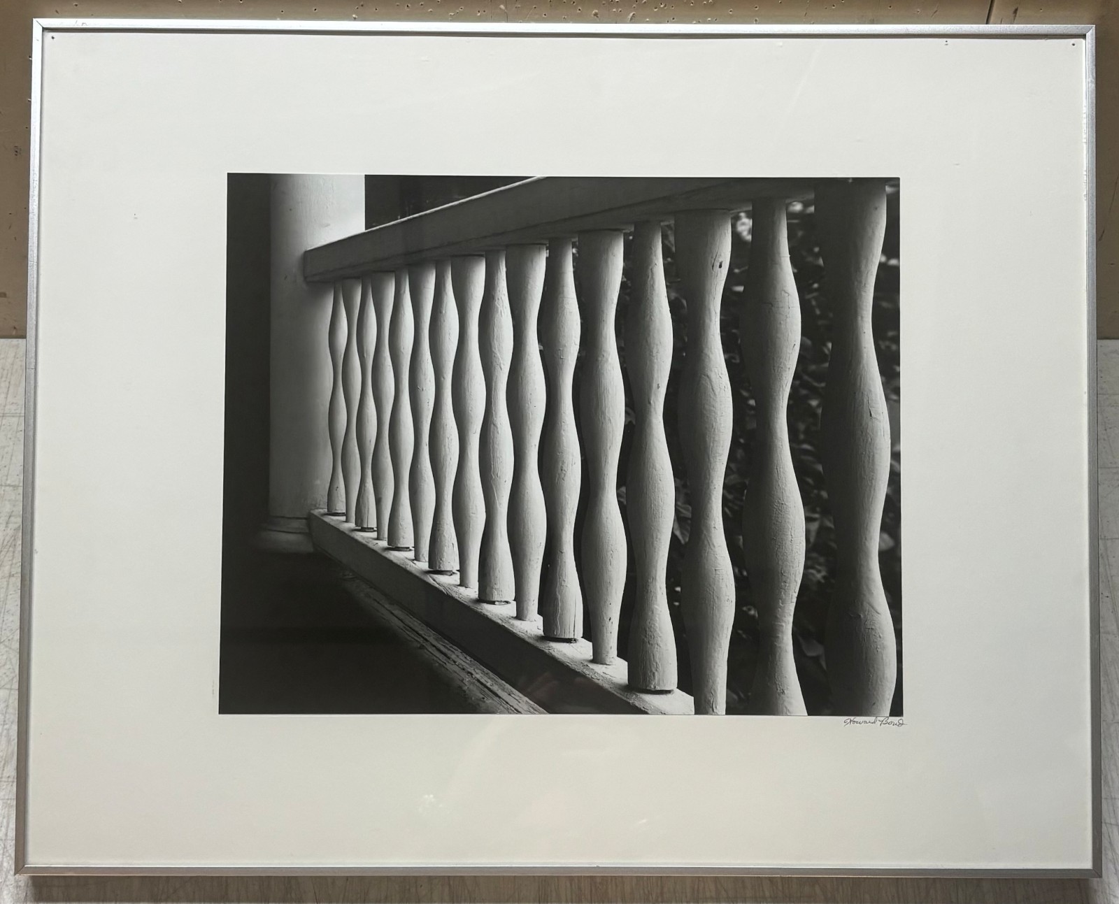 Original 1975 HOWARD BOND ‘Porch Railing’ ABSTRACT Modernist SIGNED Photograph