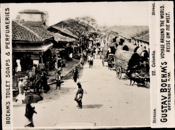 Photo Colombo Ceylon Sri Lanka, street party, advertisement Boehm’s… – 11088221