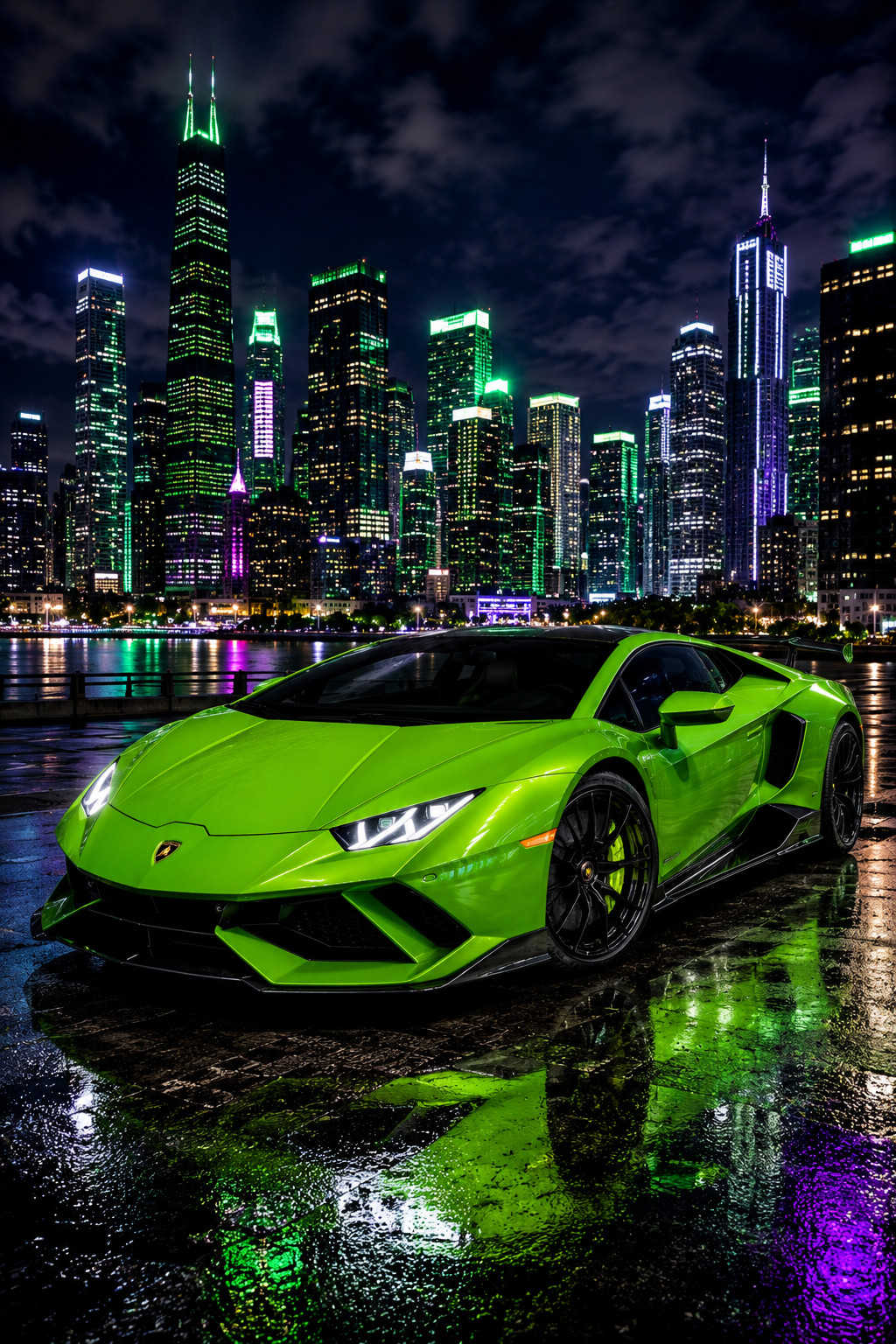 Digital Image Picture Photo Pic Wallpaper Background LAMBO Cityscape Car 78258