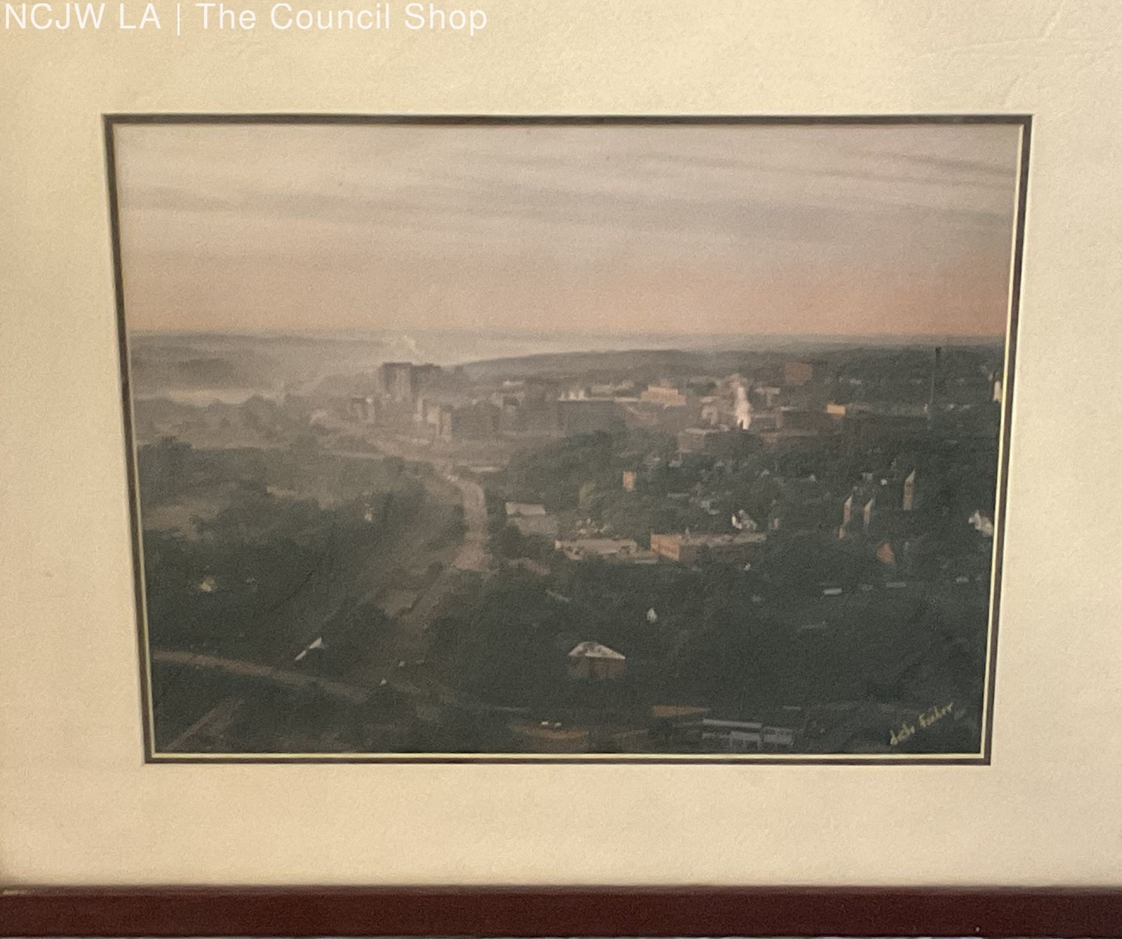 Cityscape Highway Heliphoto Framed Photograph Signed By Dale Fisher