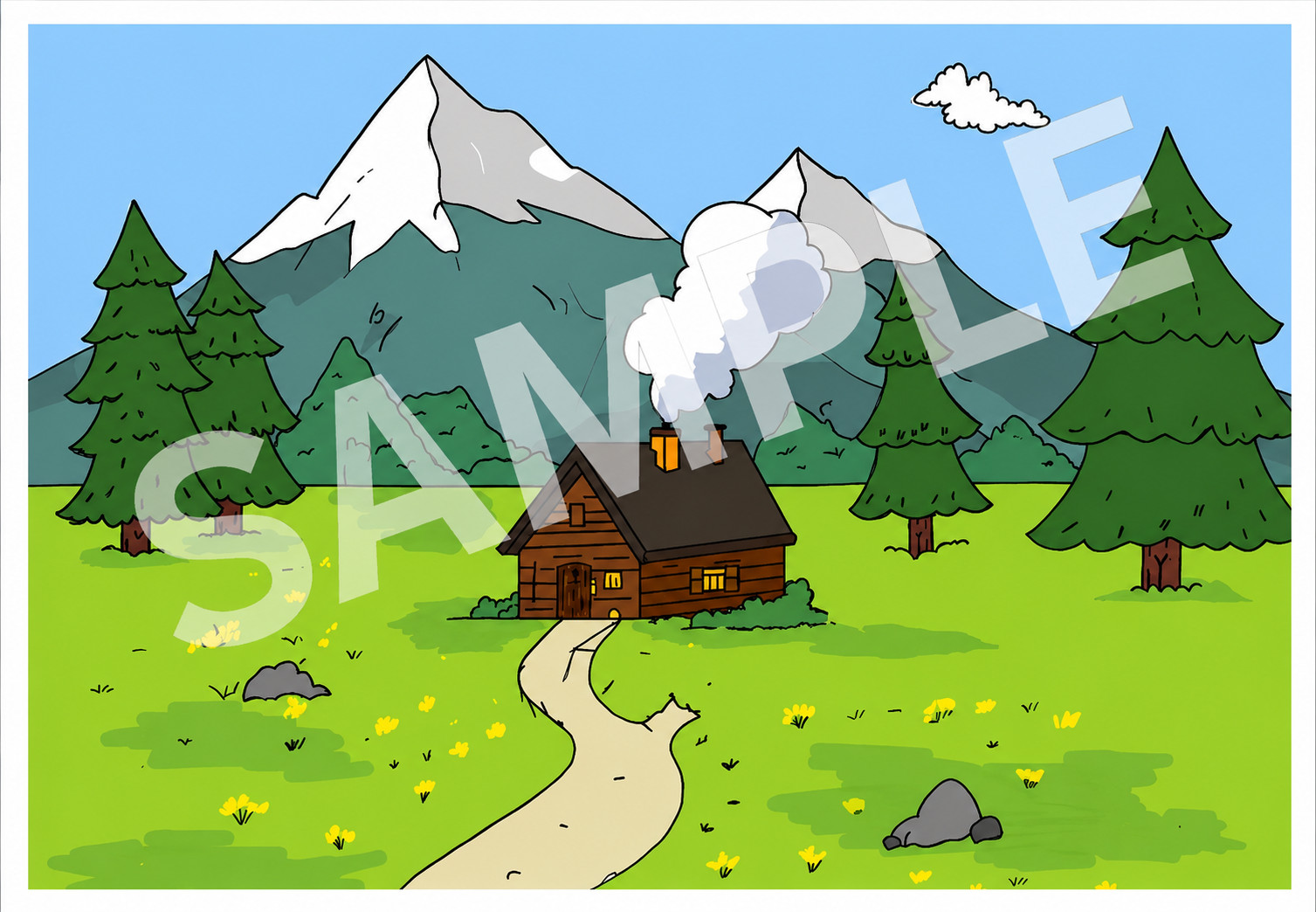 Mountain Heaven Postcard Printable Digital Download