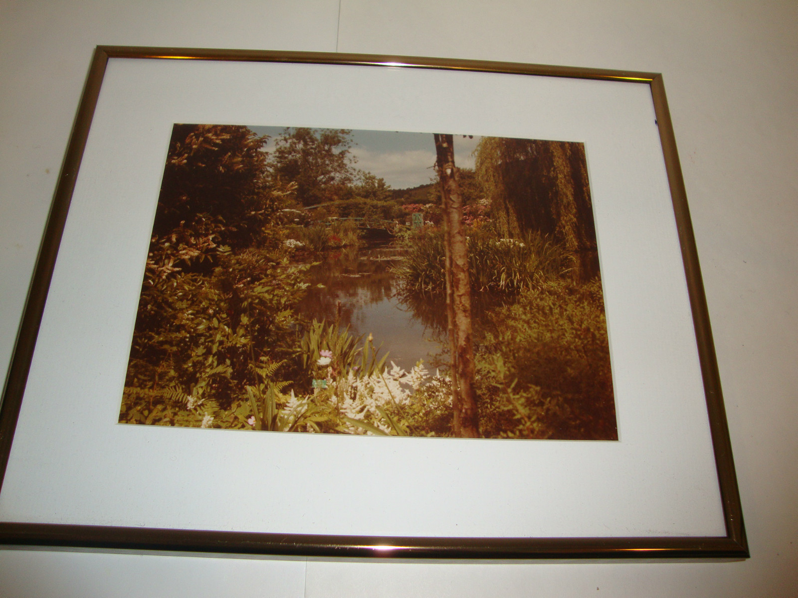 Pond Bridge Tree Photo Lake In A Schneider Custom Frame Pewter Metal Park Nature