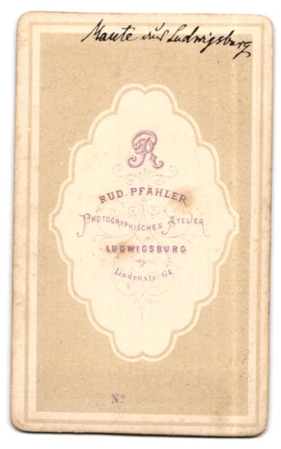 Photograph Rud. Impaler, Ludwigsburg, Lindenstr. 64, Portrait of a Gentleman with