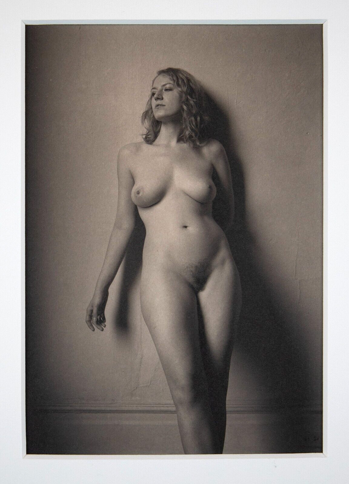 RAY BIDEGAIN Platinum Print, FIGURE STUDY, Signed, 2013, Framed & Matted 11 x 14