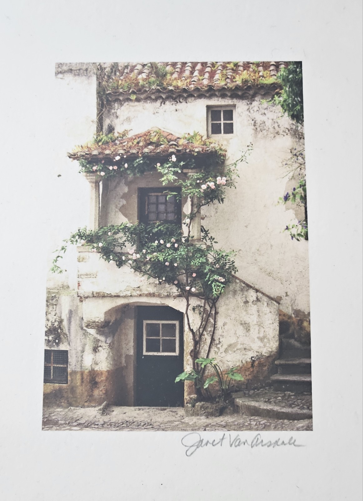 Janet VAN ARSDALE – Signed Photo – Obidos, Portugal – 16″ X 14″