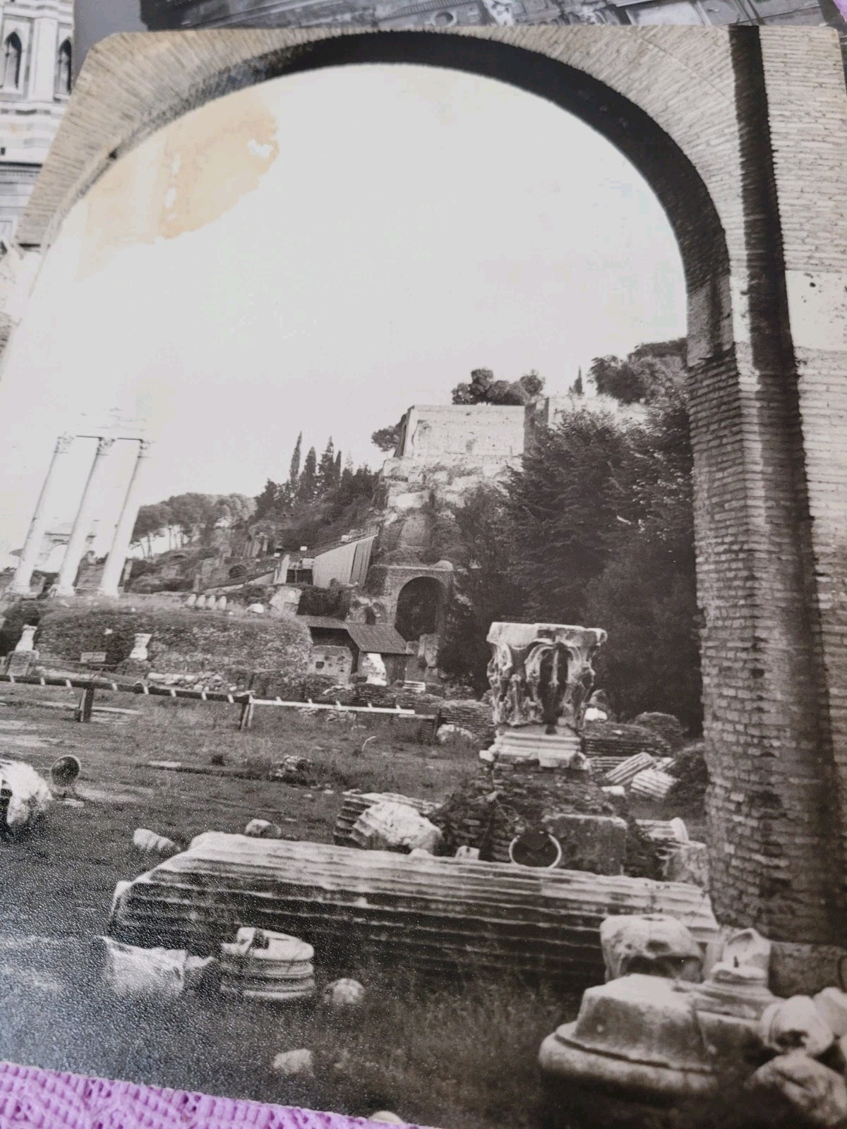 Lot Of 12 Vintage Black And White Photographs Venice Rome Florence Italy 9×7.5