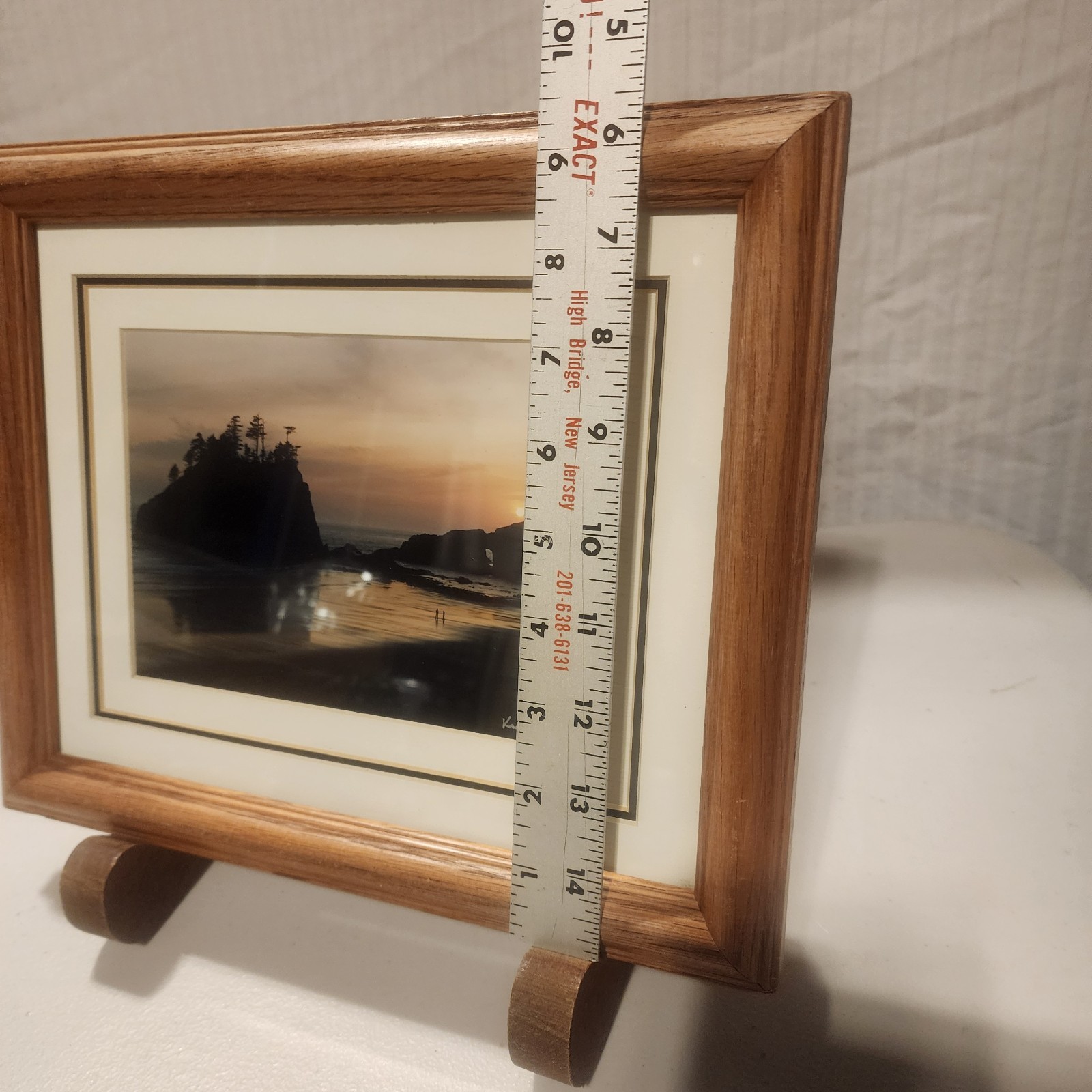 Signed King Wu LaPush, WA Second Beach Sunset Print 5×7 In 9×11 Frame