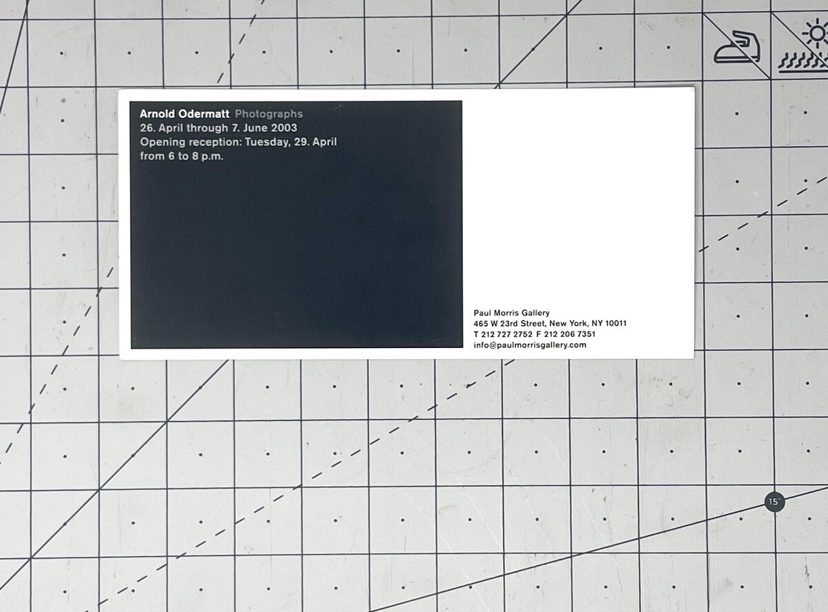Arnold Odermatt (1925-2021) Art Show Announcement Card 2003 NYC