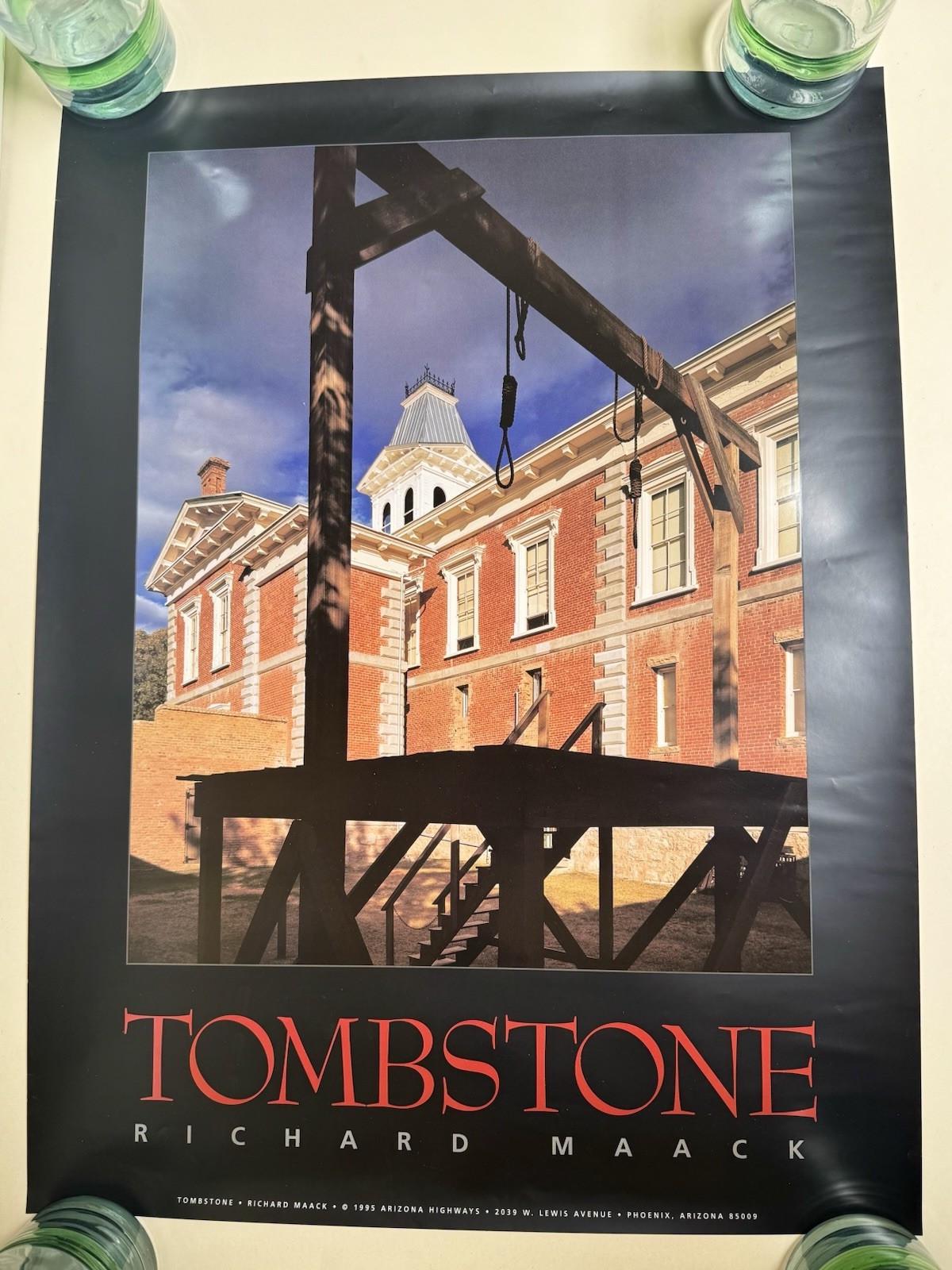 Vintage Tombstone AZ Gallows Poster Richard Maack Photo Arizona Highways 1995