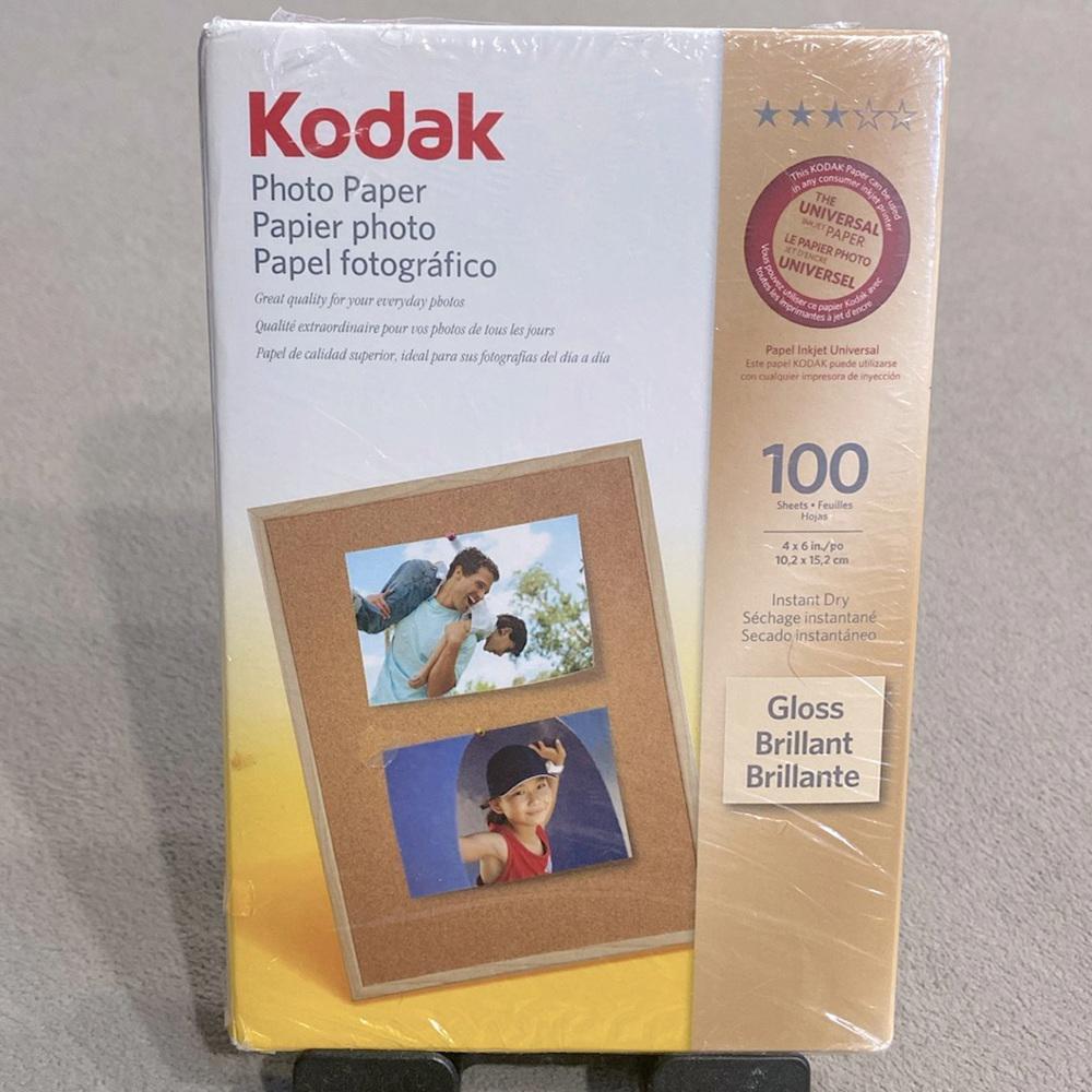New Kodak Gloss Photo Universal Instant Inkjet Dry Paper 100 Sheets 4″ X 6″ !!
