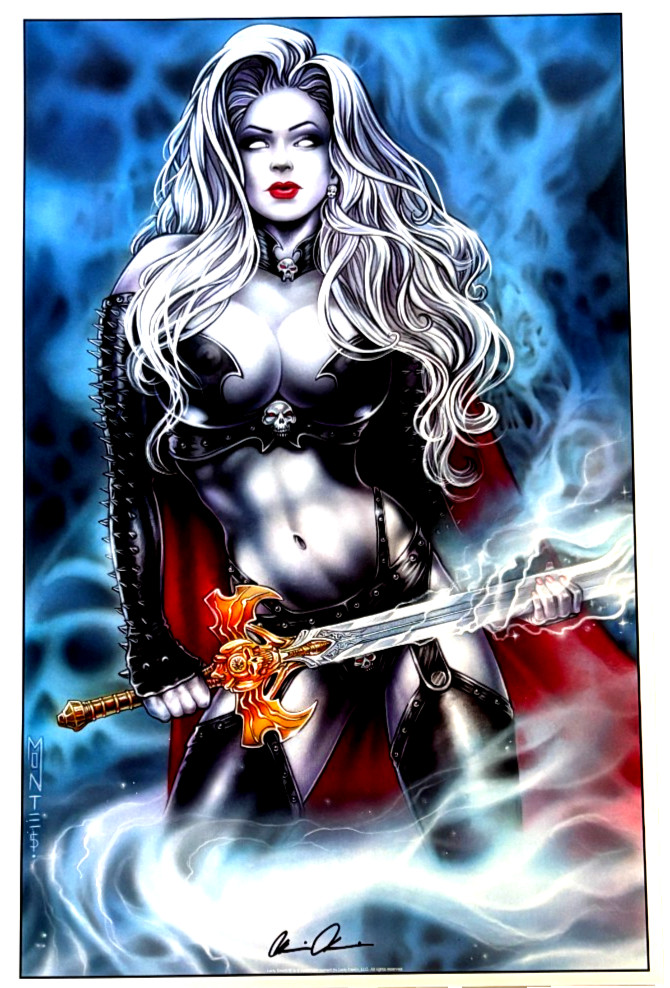 LADY DEATH EXCLUSIVE SIGNED COFFIN CUSTOM LIMITED EDITION ART PRINT COA NM+