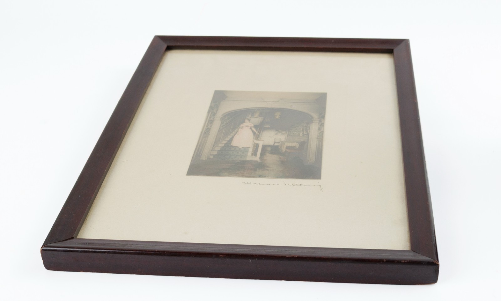 Antique Wallace Nutting Print Hand Colored Photo Jaffrey House New Hampshire