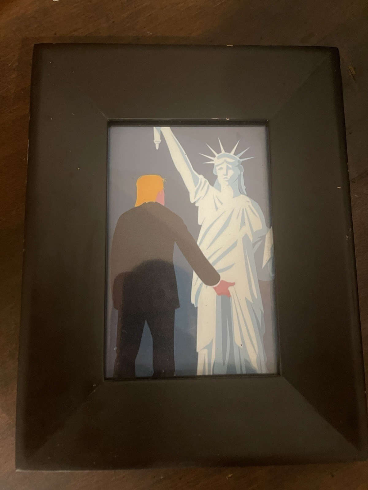 Framed Photo Of Gäbel Trump-Statue of Liberty illustration ESTATE FIND