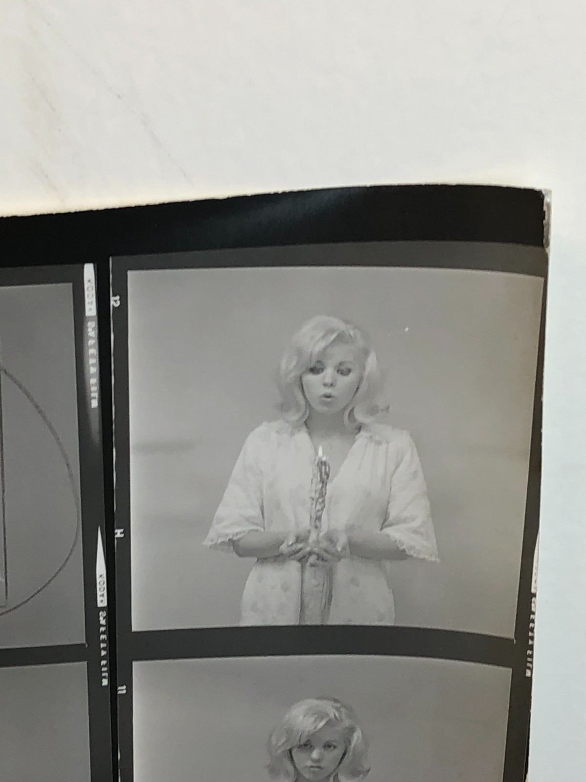 NEWLY FOUND! Hendrickson PHOTO Contact Sheet Proof & Negatives CUTE BLONDE
