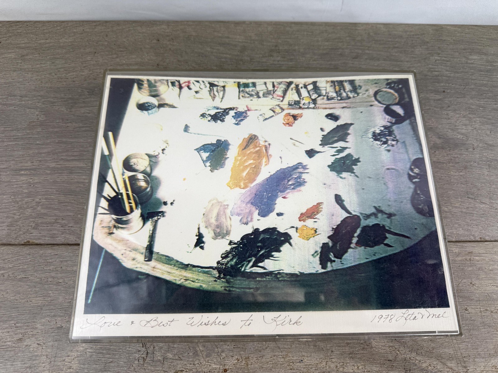 Mel Ramos 1978 Signed Original Artist Palette Still Life Color printed Photo