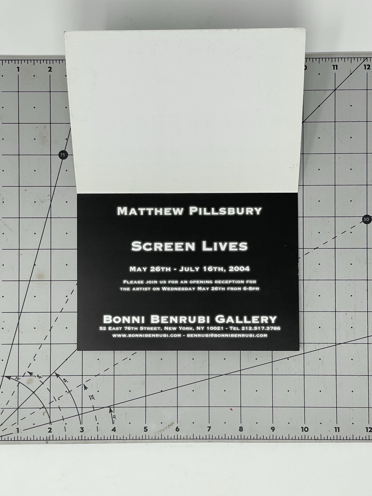 Matthew Pillsbury (b. 1973) Art Announcement Card 2004 – Screen Lives