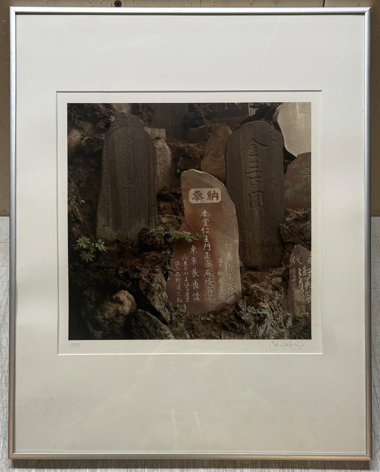 RARE Original 1983 JOHN SEXTON ‘Stone Markers, Narita JAPAN’ Signed COLOR PHOTO