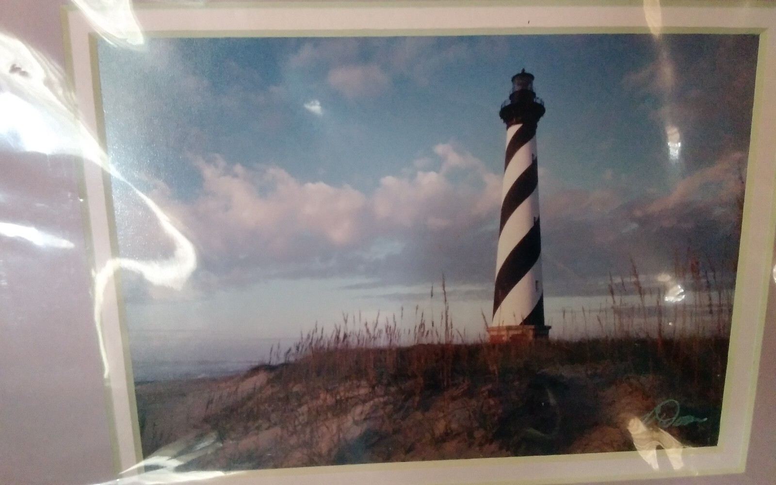 Artist Ray I. Doan Hand Printed Print Of a Light House Seascape # 89/21 Matted