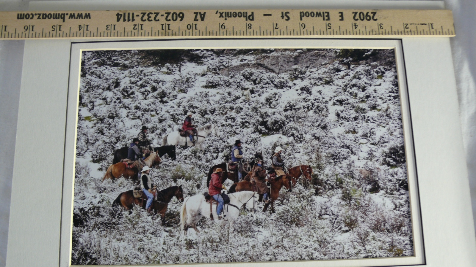 JUDY DEIST PHOTOGRAPH RIDERS IN SNOWY SAGE OPEN EDITION