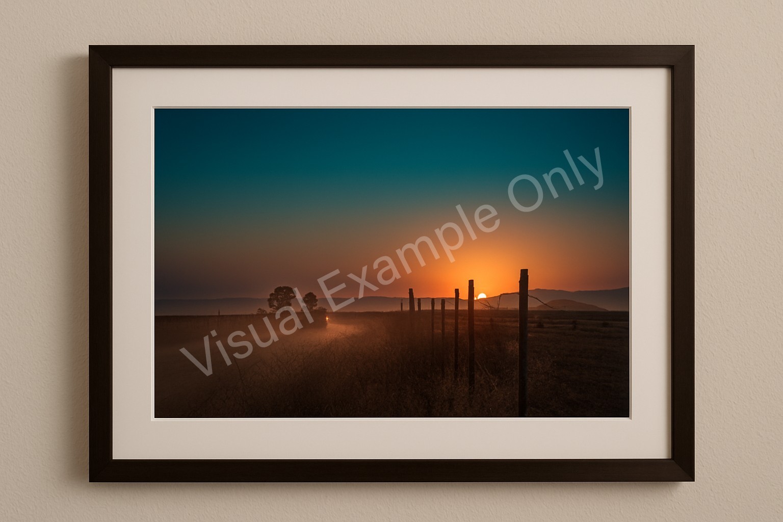 Chasing The Sunset On A Dusty Road Golden Hour Rural Country Photography Print
