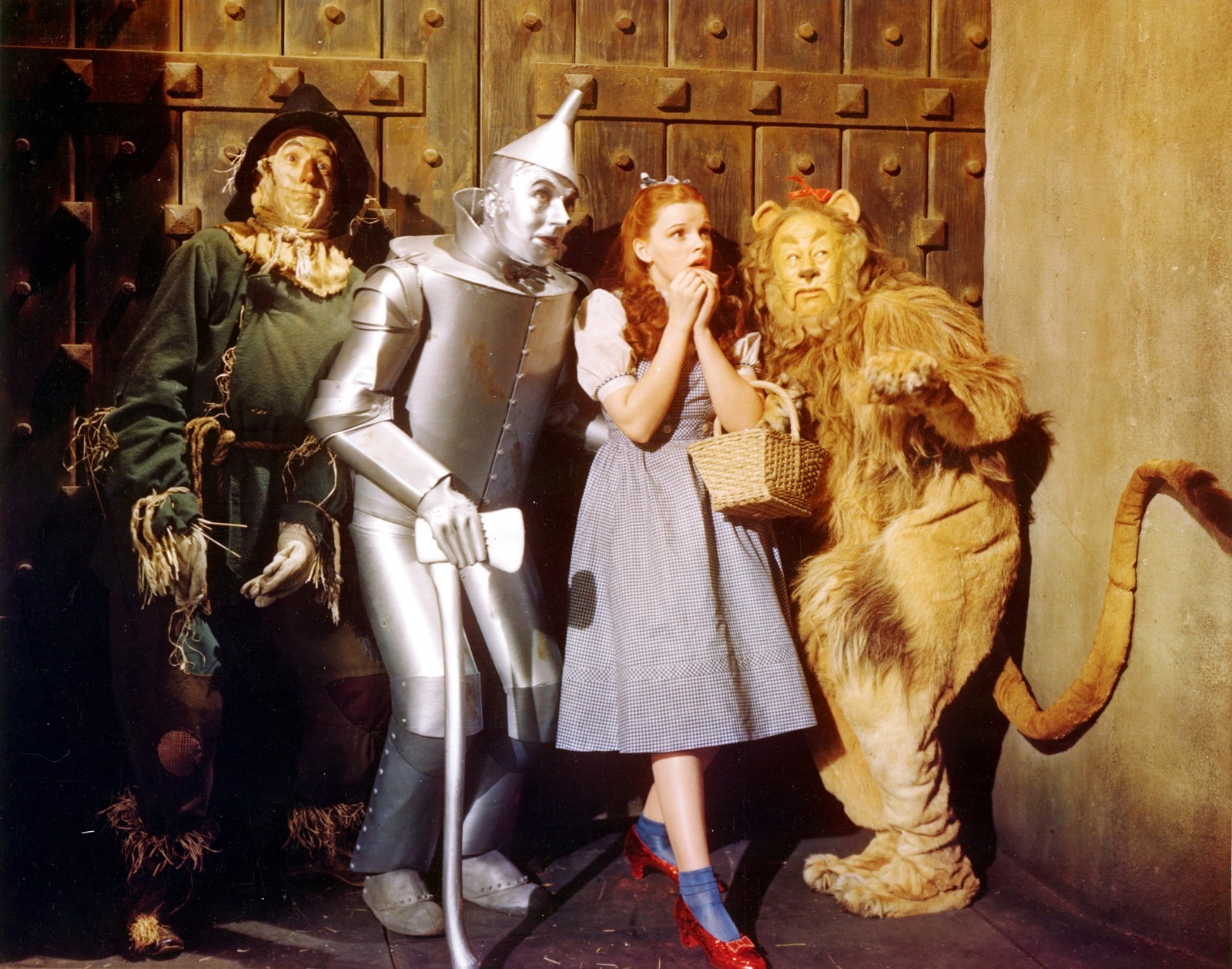 Wizard Of Oz Judy Garland Dorothy Scarecrow Tin Man Cowardly Lion Photo 8.5×11