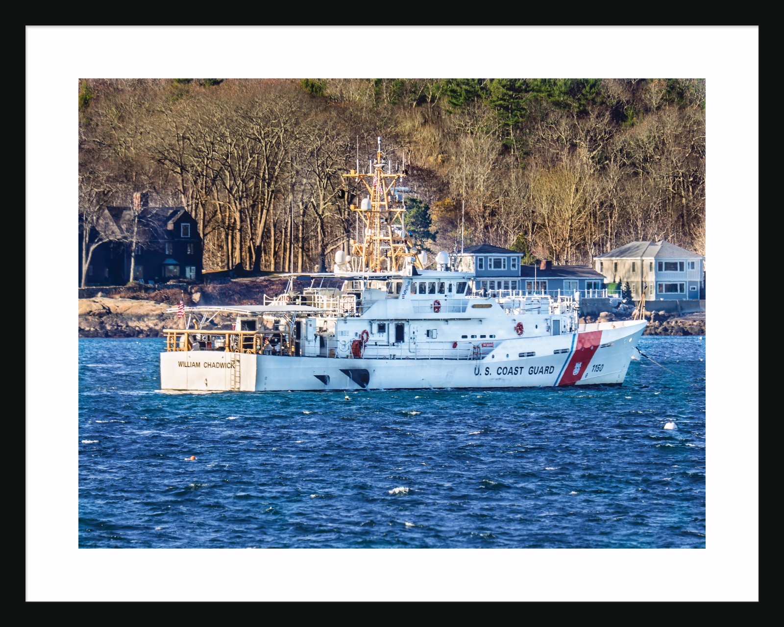 Coast Guard Cutter in Gloucester Massachusetts 16×20 Framed & Matted Photograph