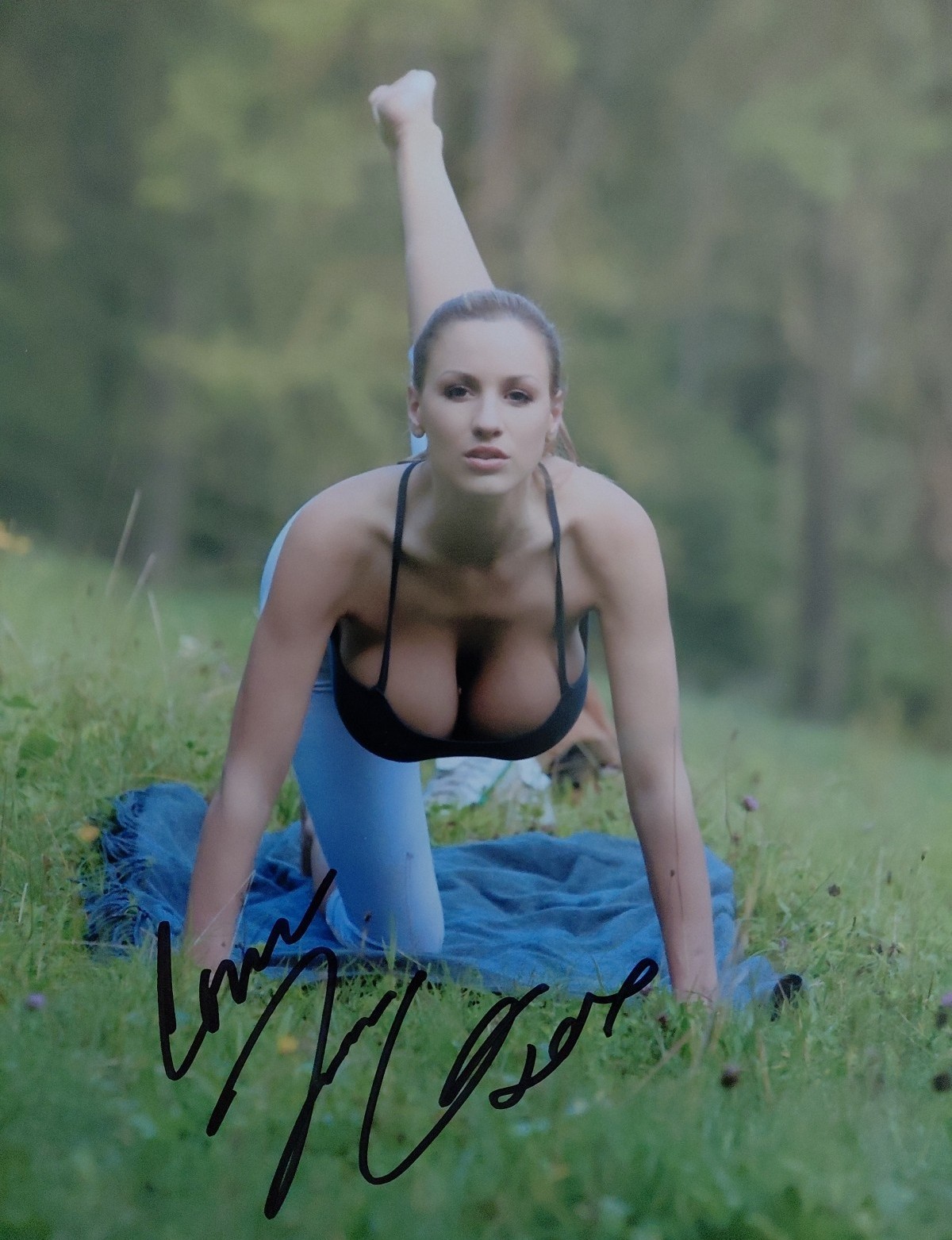 Jordan Carver Playboy Playmate Glamour Model Hand Signed 8×10 Autograph COA**