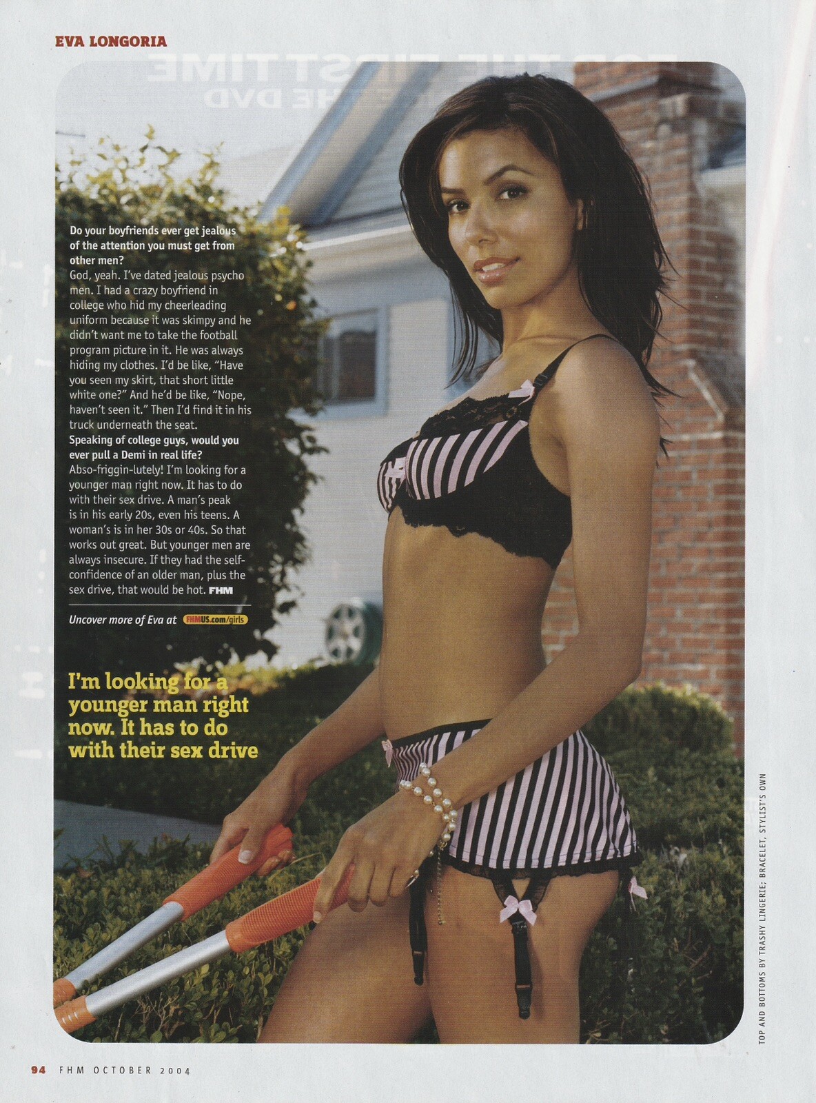 Vintage 2004 Eva Longoria 5-Pg 2s Original Pictorial/Interview 21x27cm FHM 10