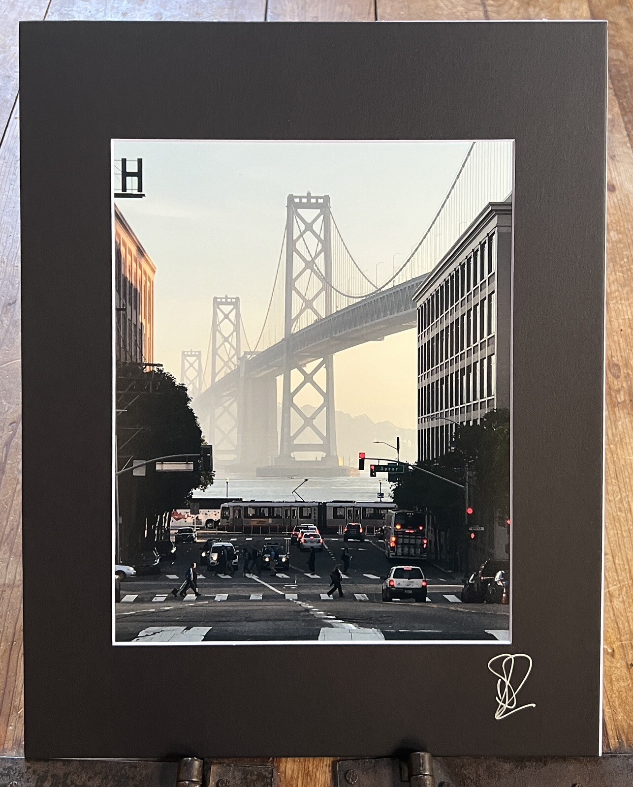 The Bay Bridge from Rincon Hill San Francisco Matted Fine Art Photographic Print