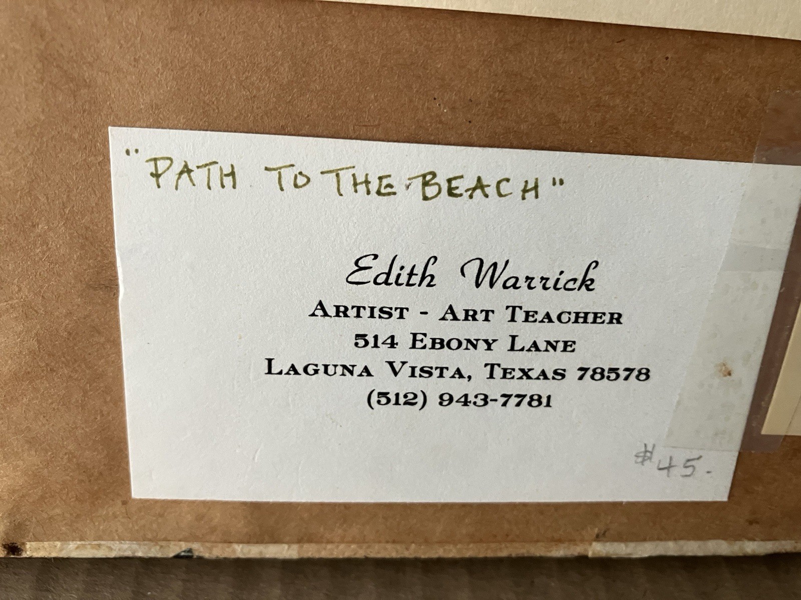 Path To The Beach Artist Edith Warrick Real Photography Laguna Vista Texas, Read