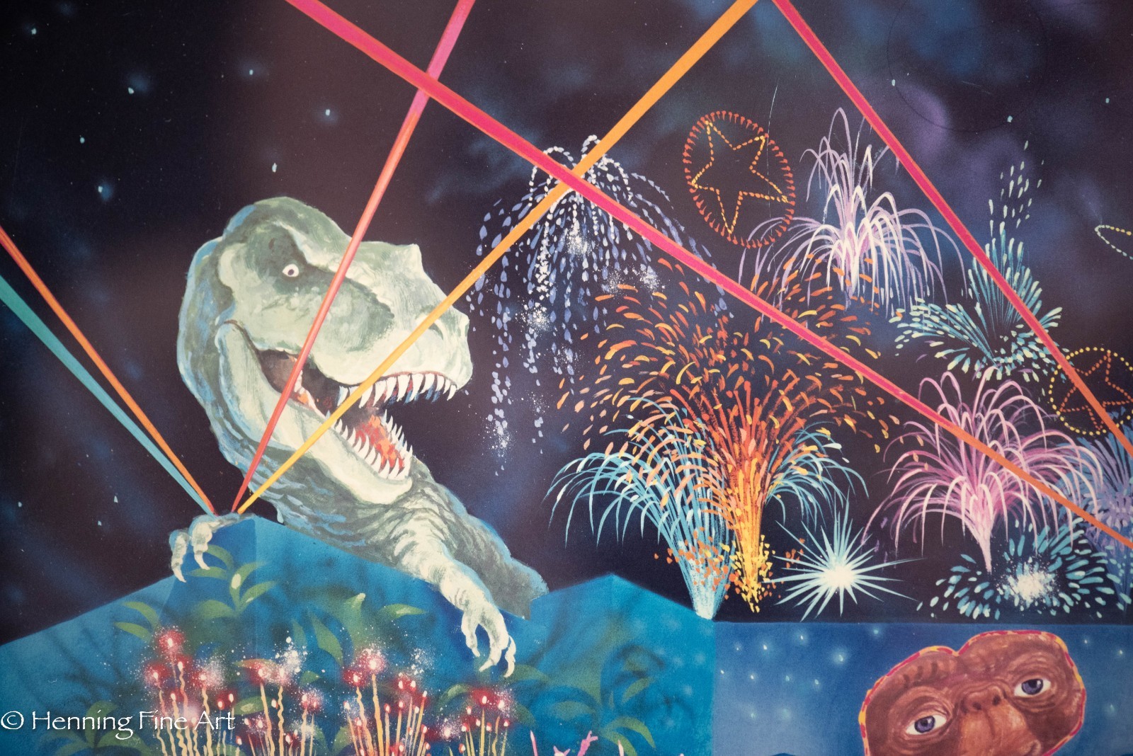 Vintage Universal Studios Firework Show E.T. Jurassic Park and Ghostbusters