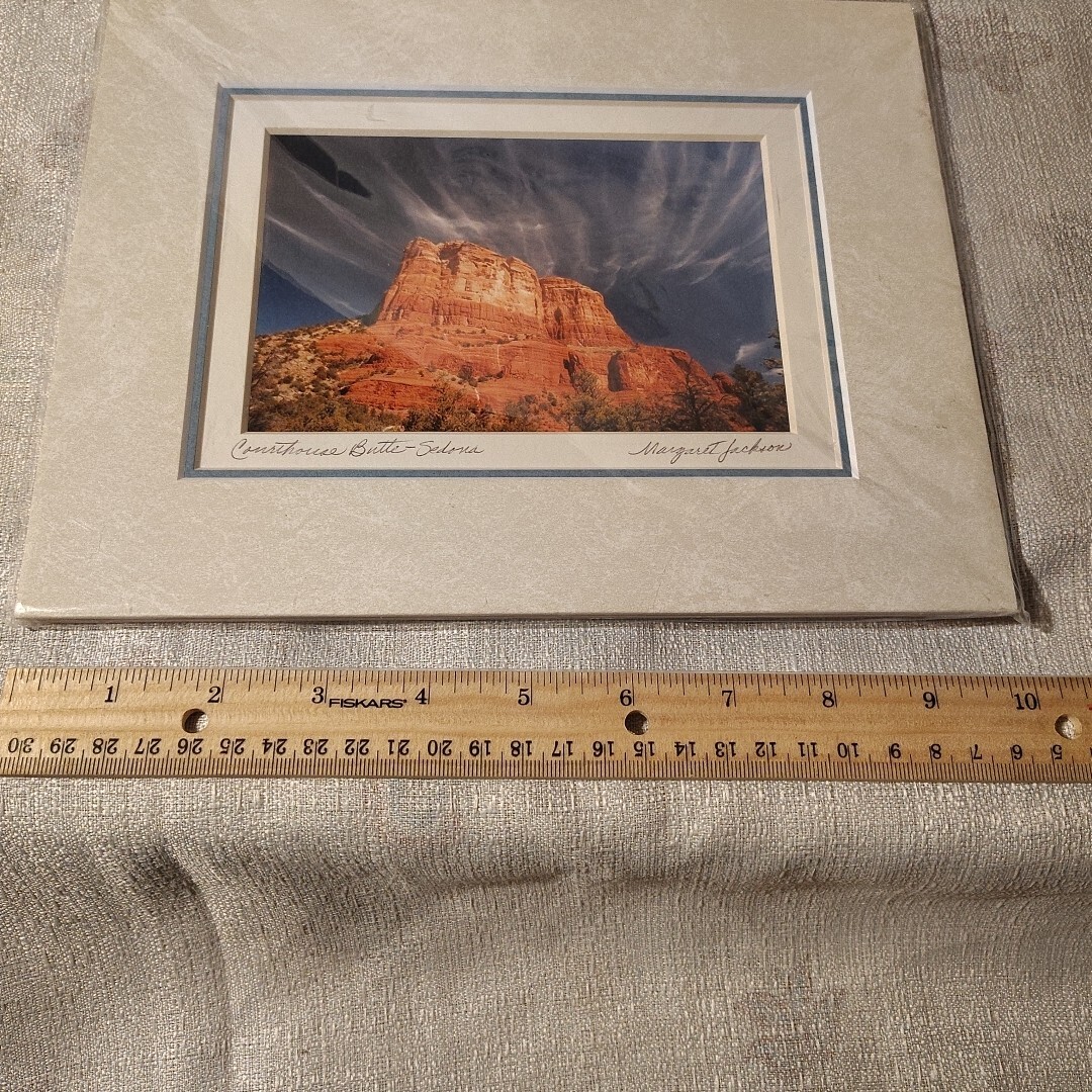 Courthouse Butte Sedona Arizona Matted Original Photo-Margaret L. Jackson signed