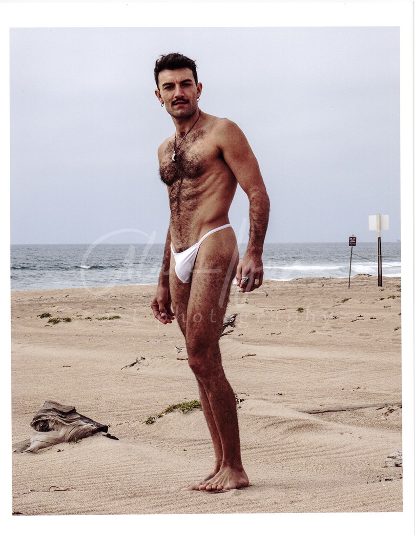 11 X 8.5 Alan Lyon Original Male Photo gay interest (14) Beach day Alex