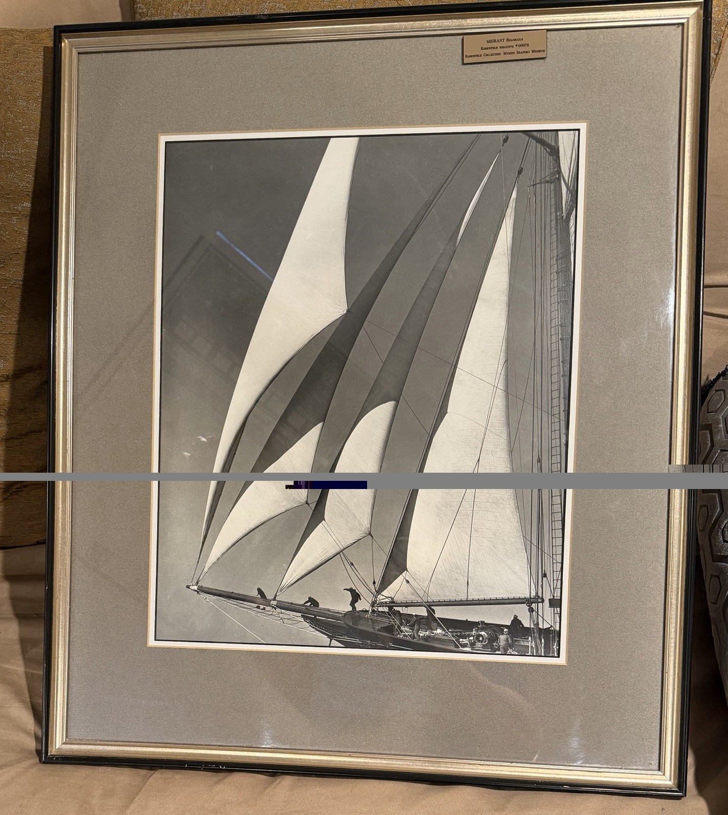 Rosenfeld Collection “Migrant Headsails” Framed Maritime Photo Mystic Seaport