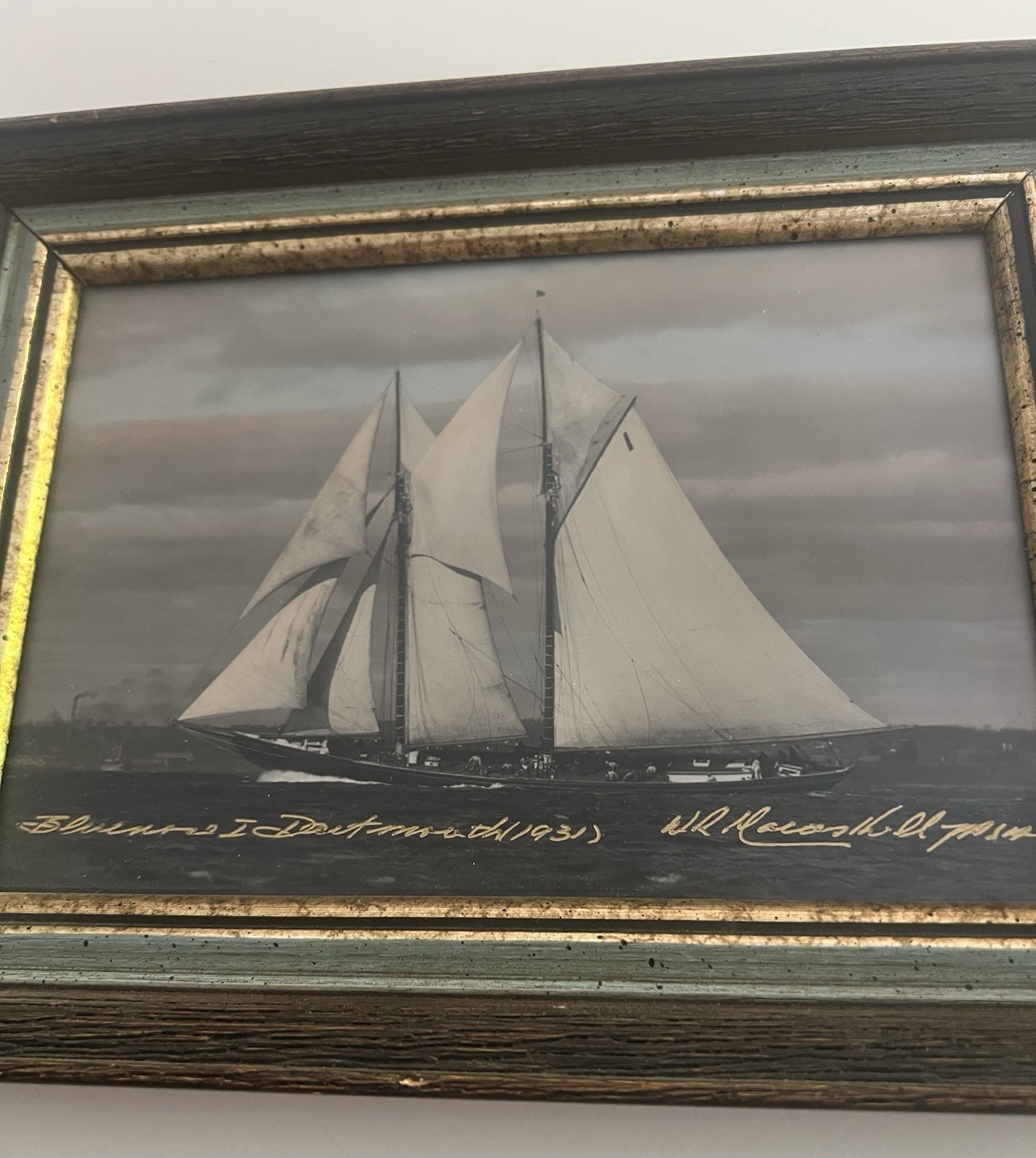 Wallace R MacAskill 1931 Bluenose 1 Hand Tinted Photo Nova Scotia Canada EUC