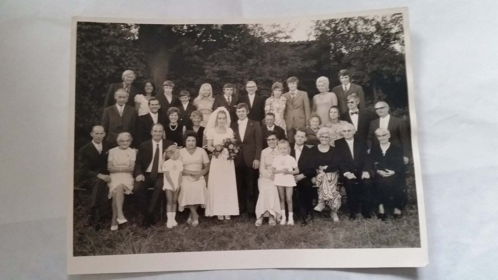 Photo large format 45 wedding Mölln/Lbg. circa 1970s approx 18x24cm