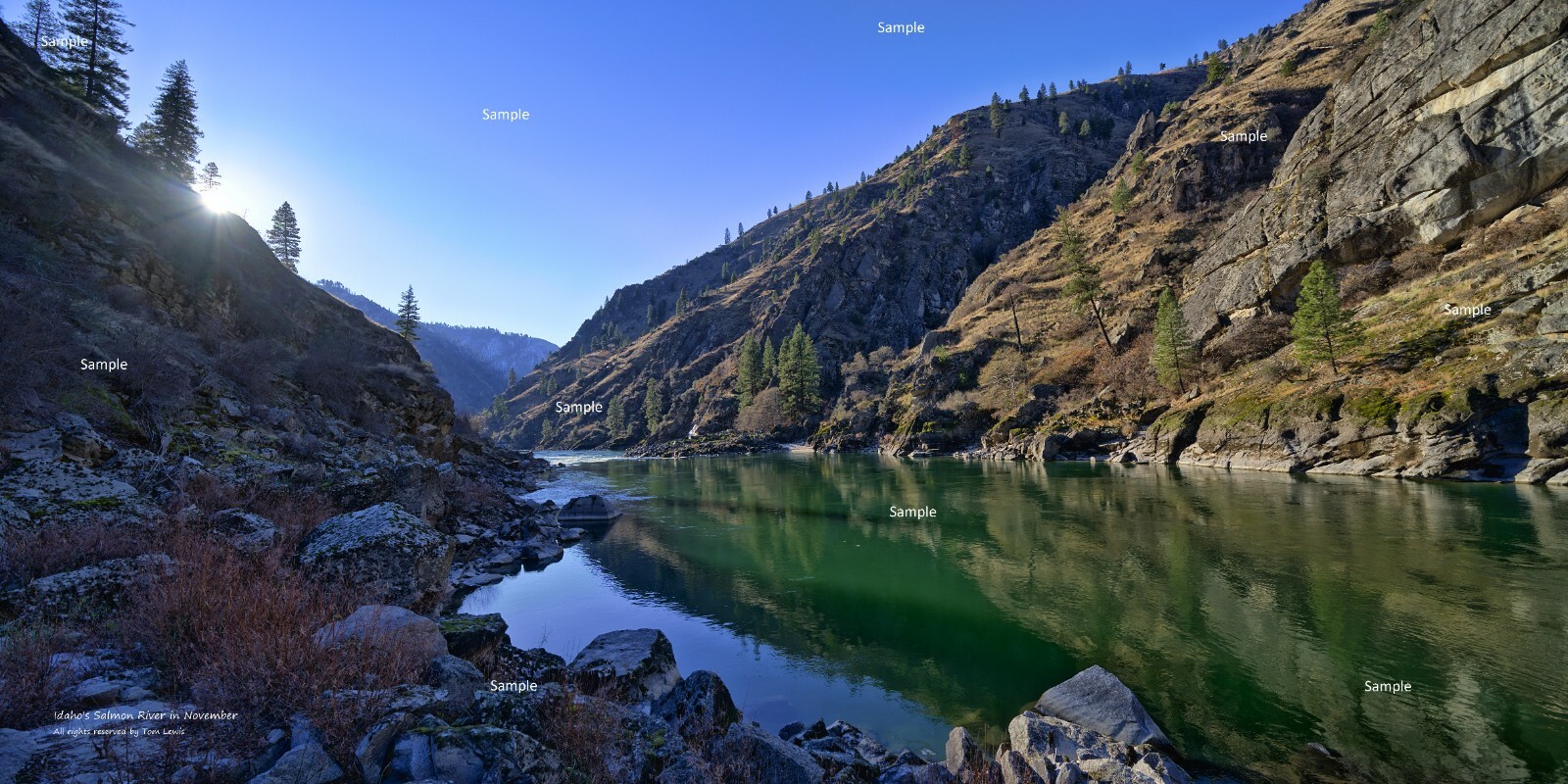 Salmon River in November Idaho Mountain River Poster Photo Print SR01