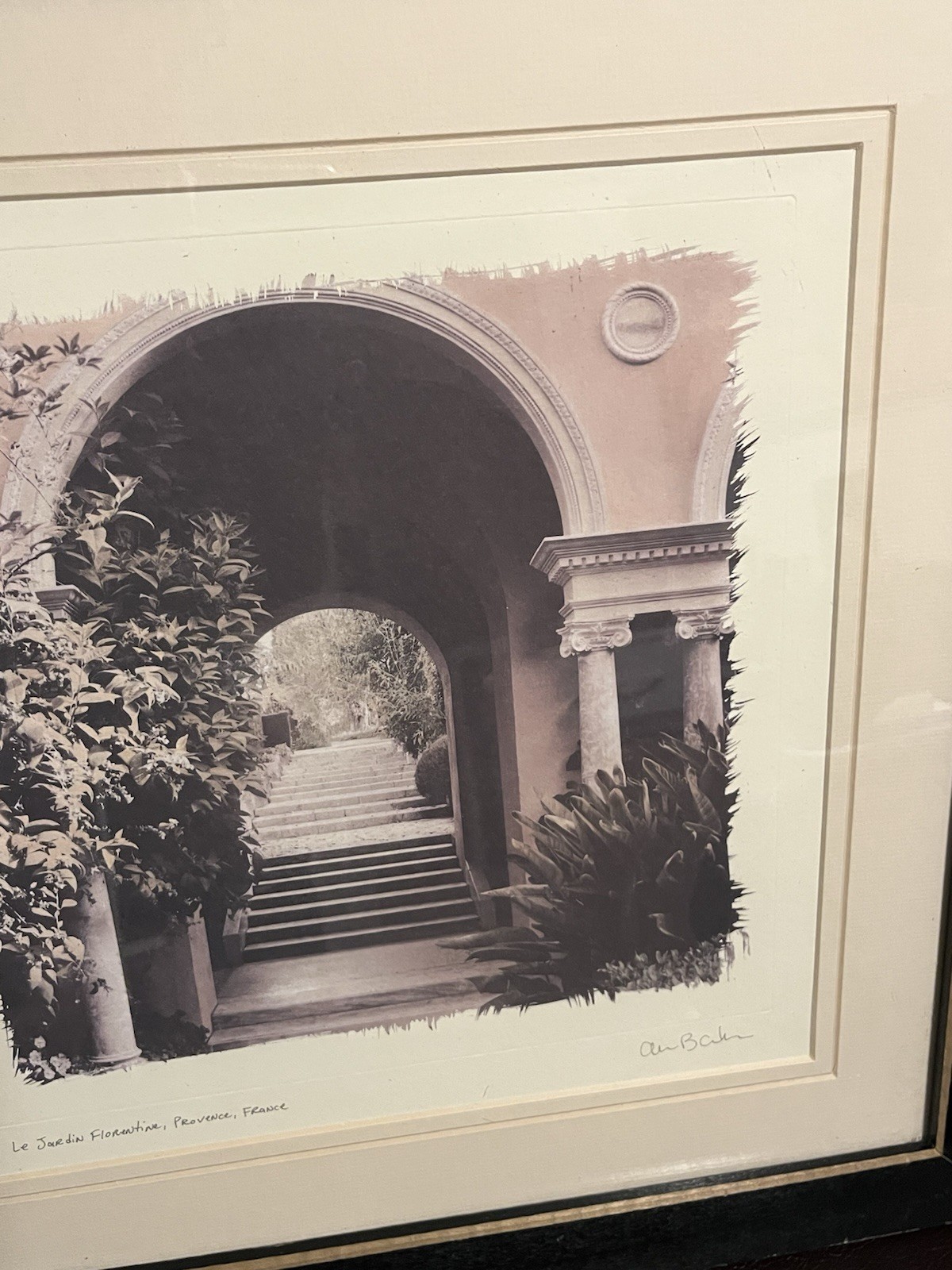 European Garden By Allan Blaustein Photography Framed With Glass 18 1/2 X 18 1/2