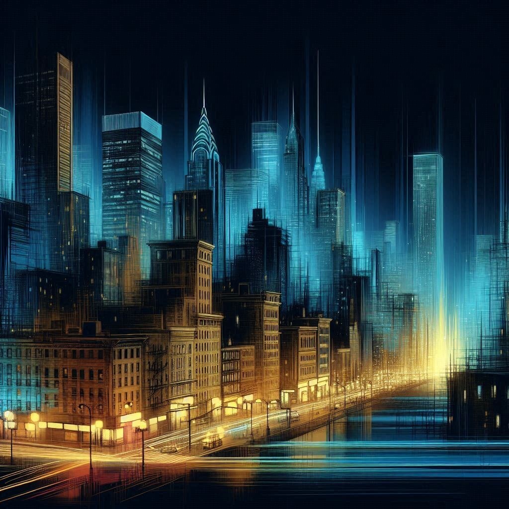 Digital Image Picture Photo Wallpaper Background AI Art Future Cityscape Neon 2