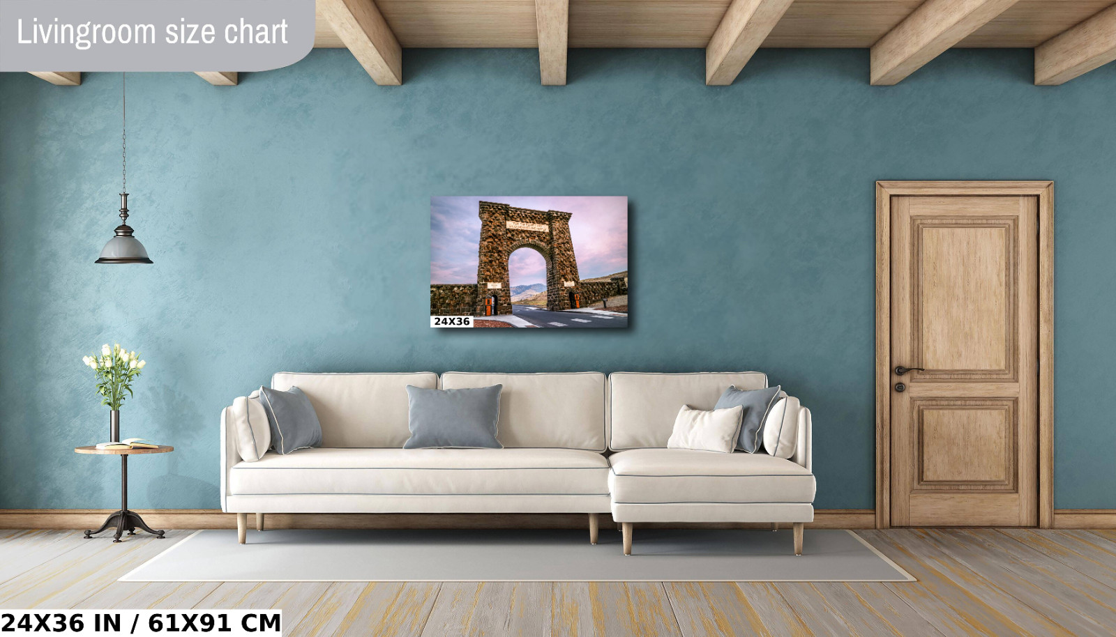 Arch of Adventure: Roosevelt Arch at Yellowstone Wall Art Montana