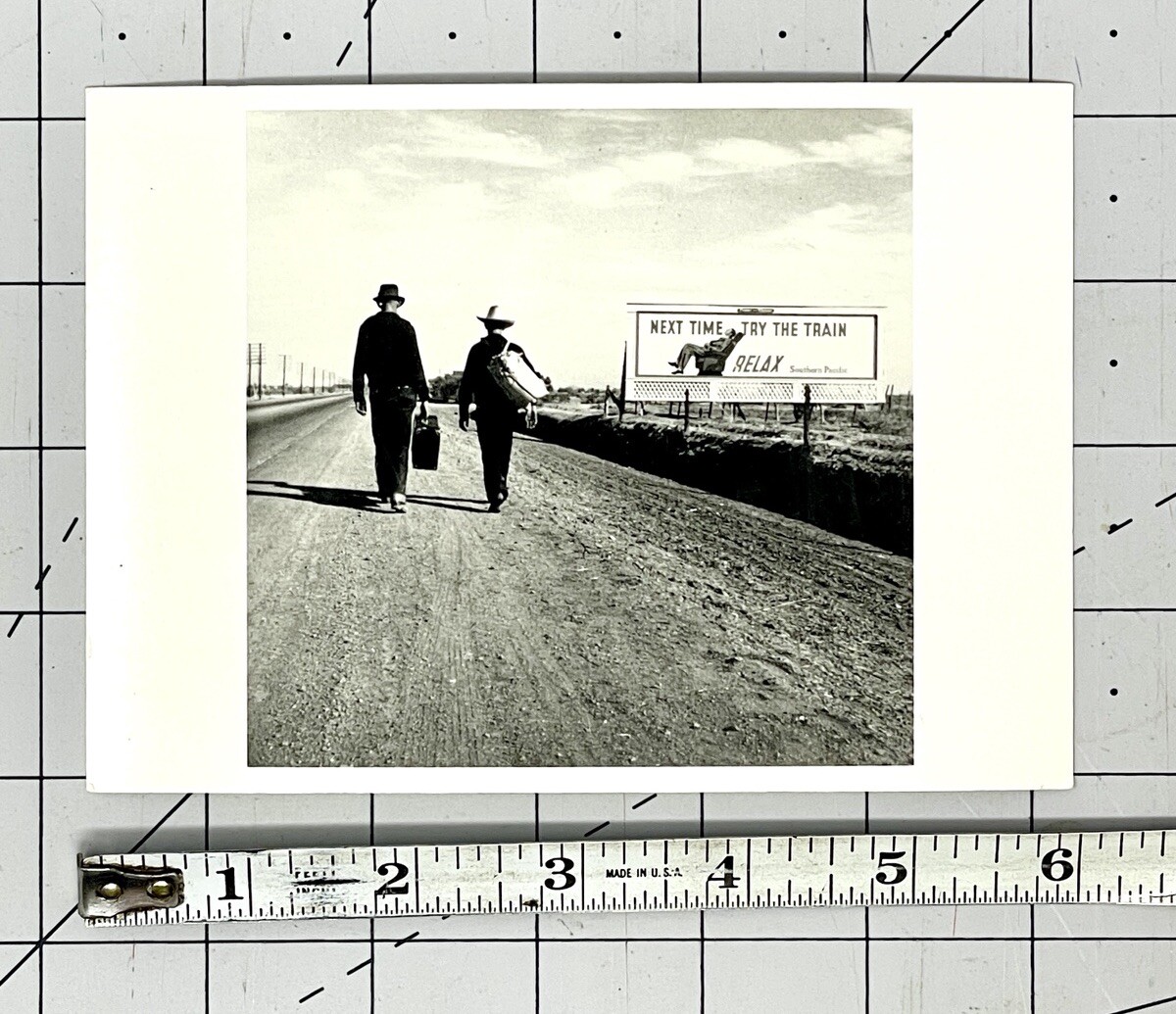 DOROTHEA LANGE – On The Road Toward Los Angeles 1937 Fotofolio Art Card