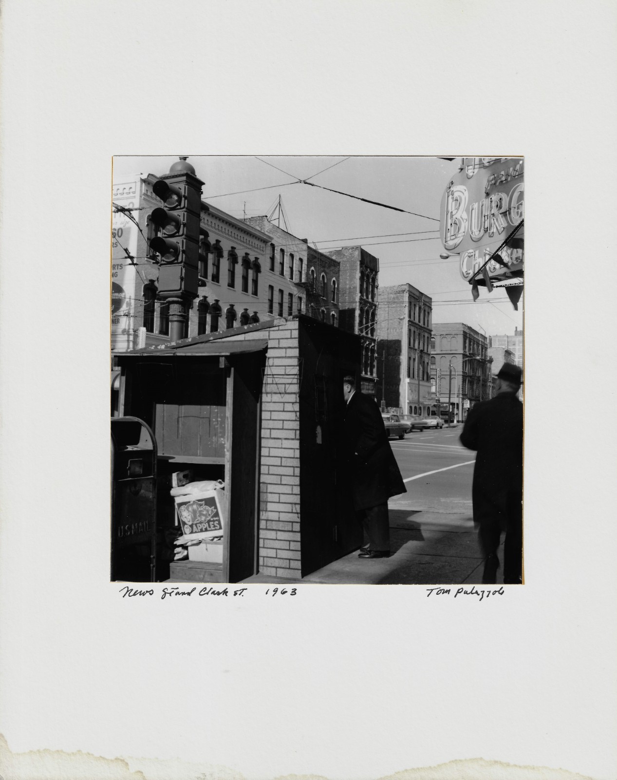 Tom Palazzolo Signed Photo “News Stand (Clark Street)” 1963 Chicago