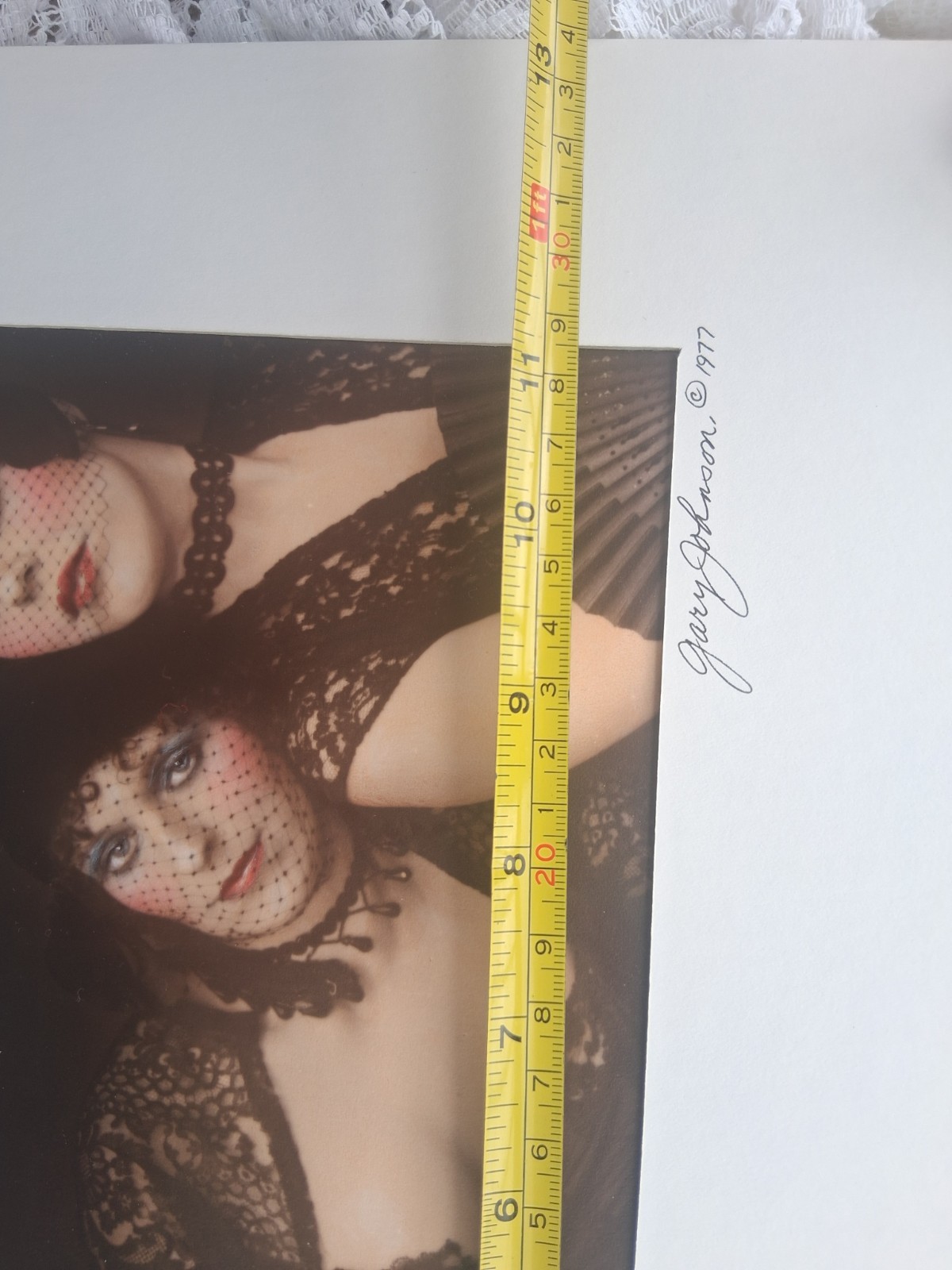 Black Widows Photograph Gary Johnson Signed Oddity Flapper Women Hand Colored