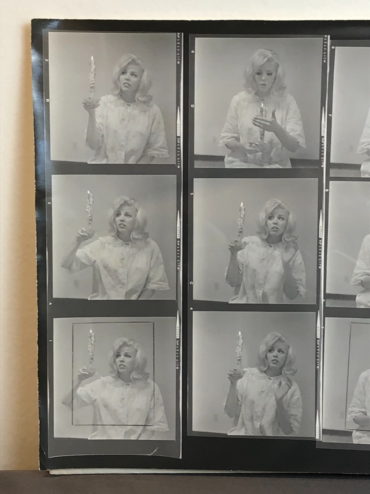 NEWLY FOUND Hendrickson PHOTO Contact Sheet Proof & Negatives MARILYN LOOK-ALIKE